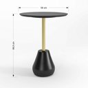 Ver imagem 3 de Mesa Lateral Tampo em MDF e Pés em Madeira Maciça Duna Alta Marrom