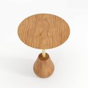 Ver imagem 4 de Mesa Lateral Tampo em MDF e Pés em Madeira Maciça Duna Alta Marrom
