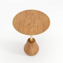 Ver imagem 4 de Mesa Lateral Tampo em MDF e Pés em Madeira Maciça Duna Alta