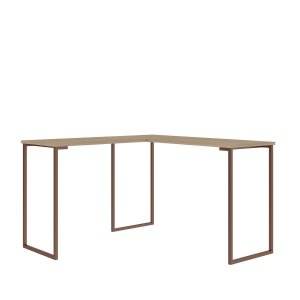 3 Pés Base De Mesa 75cm Quadrada Metal Escrivaninha Aparador:Cobre metálico