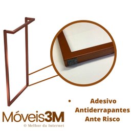 3 Pés Base De Mesa 75cm Quadrada Metal Escrivaninha Aparador:Cobre metálico - 5