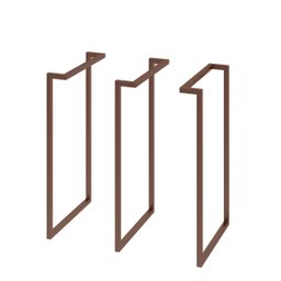 3 Pés Base De Mesa 75cm Quadrada Metal Escrivaninha Aparador:Cobre metálico - 3