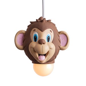 Luminária Pendente Quarto de Criança Bebê Infantil E27 Bivolt:macaco/110v/220v