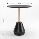 Ver imagem 3 de Mesa Lateral Tampo em MDF e Pés em Madeira Maciça Duna Média