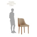 Ver imagem 6 de Sala de Jantar Mesa Tampo Laminado Orgânico 4 Cadeiras Helena Roma Madeira Maciça Marrom/Turim/Caram