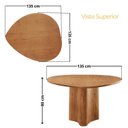 Ver imagem 3 de Sala de Jantar Mesa Tampo Laminado Orgânico 4 Cadeiras Helena Roma Madeira Maciça