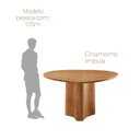 Ver imagem 5 de Sala de Jantar Mesa Tampo Laminado Orgânico 4 Cadeiras Helena Roma Madeira Maciça Marrom/Turim/Caram