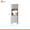 Ver imagem 7 de Armário Multiuso Organizador com Nicho Aberto 4 Portas