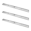 Ver imagem 1 de Kit 3 Ralo Grelha Linear Caixilho Alumínio Escovado 20x100cm