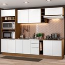 Ver imagem 1 de Armário de Cozinha Completa 290cm Rustic/Branco Stella Madesa 01