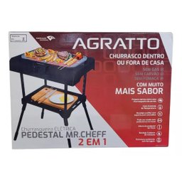 Churrasqueira Elétrica 2 em 1 Pedestal 75cm Agratto - 220v - 1
