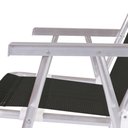 Ver imagem 7 de Kit 2 Cadeira Praia Alta Alumínio Conforto Preto 120kg Mor