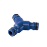 12 Unidades Conector Triplo Mangueira para Engate Rápido Cor Azul Durín - 1