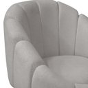 Ver imagem 5 de Poltrona Decorativa Orgânica Flora Base Giratória Bouclê - Sofa Store:bouclê Cinza Claro