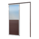 Ver imagem 1 de Porta Correr Susp.Meia Veneziana Meia Vidro Dir L.25 Mix Corten 210x80 Brimak