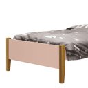 Ver imagem 3 de Cama Solteiro Simba Rosa Fosco Pés Amadeirado com Colchão D33 - Reller Móveis