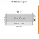 Ver imagem 2 de Cozinha Planejada 2 Peças sem Tampo 1 Aéreo 3 Portas e 1 Balcão Pia Ipanema CabeCasa MadeiraOriginals Madeiraoriginal