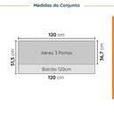 Ver imagem 3 de Cozinha Modulada 2 Peças sem Tampo 1 Aéreo 3 Portas e 1 Balcão Pia Ipanema CabeCasa MadeiraOriginals