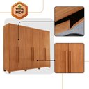 Ver imagem 5 de Guarda Roupa Casal Maya Mdf 6 Portas 6 Gavetas Pés Moderna Naturalle com Pés