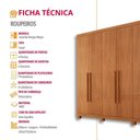 Ver imagem 6 de Guarda Roupa Casal Maya Mdf 6 Portas 6 Gavetas Pés Moderna Naturalle com Pés