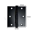 Ver imagem 2 de Dobradiça Preta C-reto Inox com Rolamento 3 X 2 ½