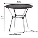 Ver imagem 6 de Jogo 4 Cadeiras Floripa e Mesa Com Tampo Tramado em Alumínio Piscina, Área, Jardim Trama Original