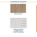 Ver imagem 4 de Cozinha Modulada 2 Peças sem Tampo 1 Aéreo 3 Portas e 1 Balcão Pia Ipanema CabeCasa MadeiraOriginals