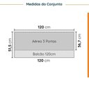 Ver imagem 2 de Cozinha Planejada 2 Peças sem Tampo 1 Aéreo 3 Portas e 1 Balcão Pia Ipanema CabeCasa MadeiraOriginals