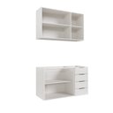 Ver imagem 7 de Cozinha Modulada 2 Peças sem Tampo 1 Aéreo 3 Portas e 1 Balcão Pia Ipanema CabeCasa MadeiraOriginals Branco/Acácia