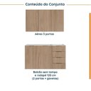 Ver imagem 4 de Cozinha Modulada 2 Peças sem Tampo 1 Aéreo 3 Portas e 1 Balcão Pia Ipanema CabeCasa MadeiraOriginals