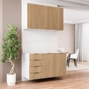 Ver imagem 2 de Cozinha Modulada 2 Peças sem Tampo 1 Aéreo 3 Portas e 1 Balcão Pia Ipanema CabeCasa MadeiraOriginals