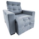 Ver imagem 3 de Poltrona Amamentação Retratil E Reclinavel Sala Quarto Mamae Sofia Grafitte