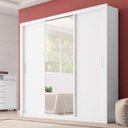 Ver imagem 2 de Guarda Roupa Casal Residence 3 Portas Branco com Espelho - Demóbile