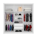 Ver imagem 3 de Guarda Roupa Casal Residence 3 Portas Branco com Espelho - Demóbile