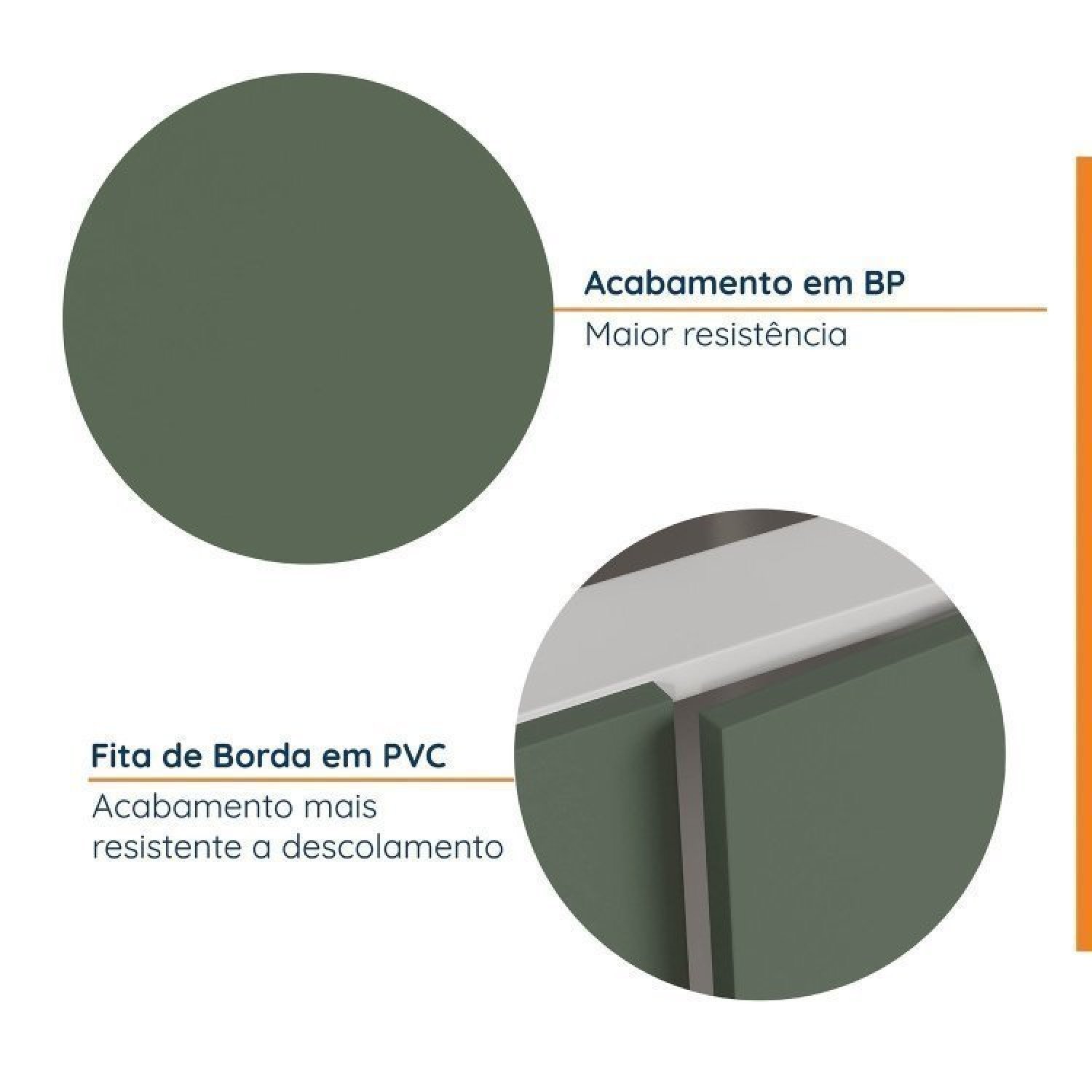 Cozinha Modulada 2 Peças sem Tampo 1 Aéreo 3 Portas e 1 Balcão Pia Ipanema Cabecasa Madeiramadeira - 10