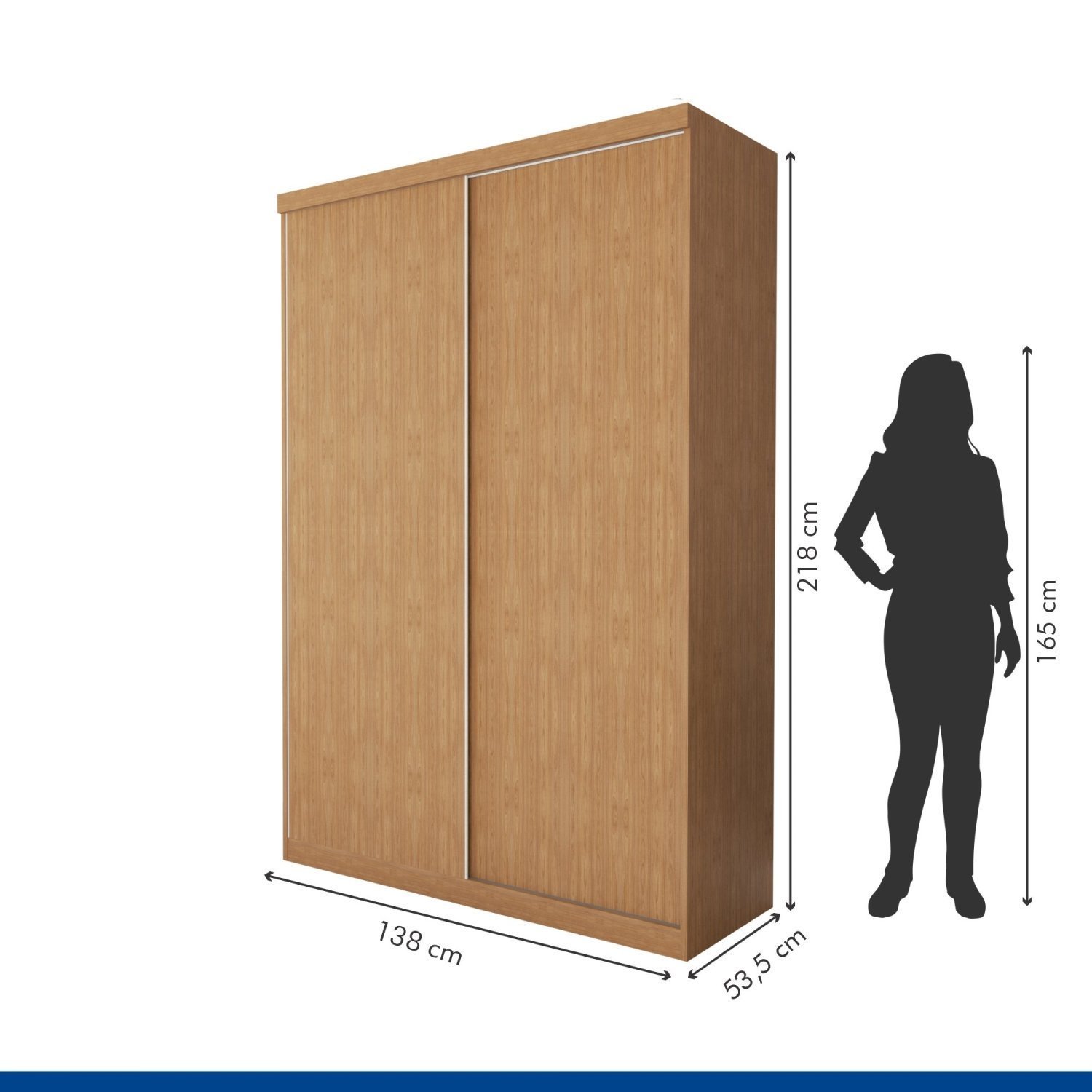 Guarda Roupa Solteiro Premium Kiara 138cm 2 Portas 2 Gavetas Espresso Móveis - 7