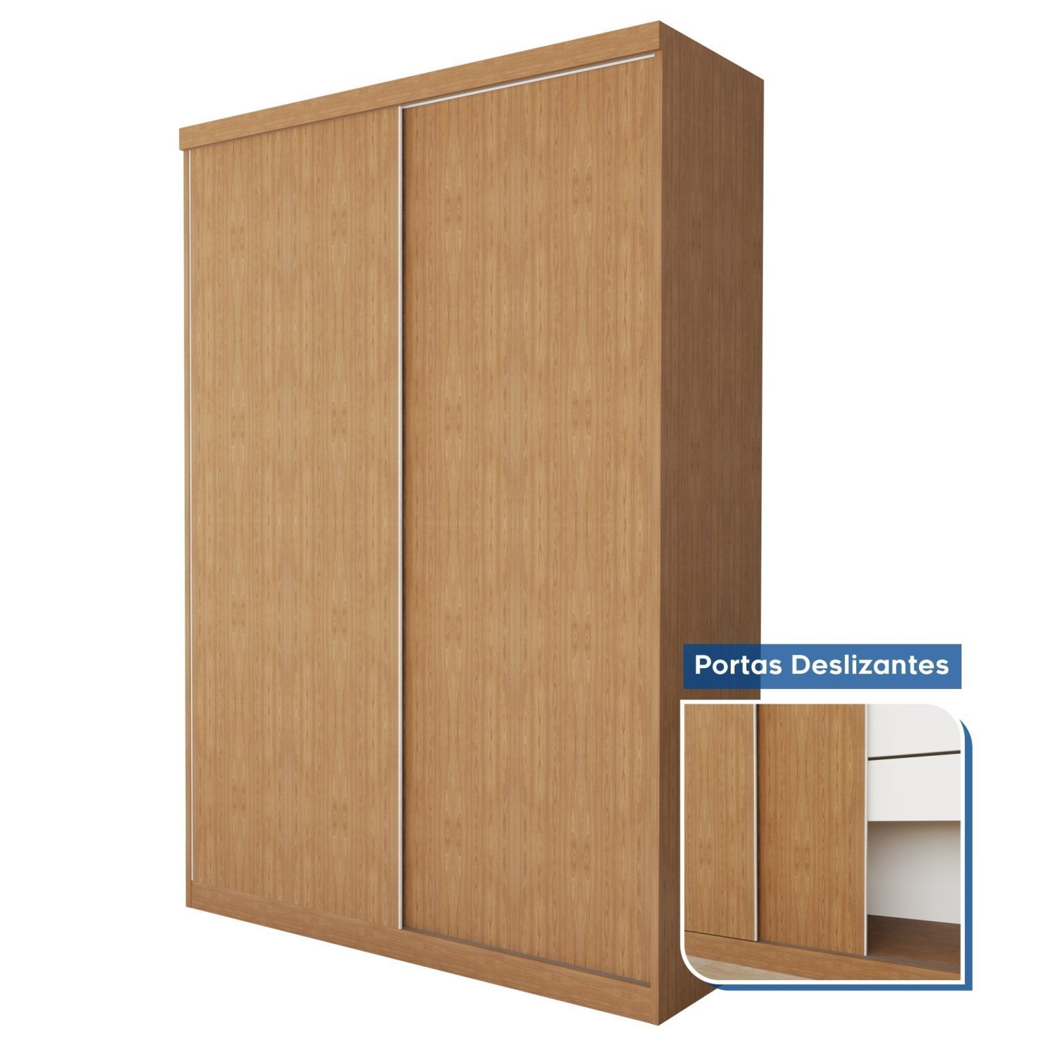 Guarda Roupa Solteiro Premium Kiara 138cm 2 Portas 2 Gavetas Espresso Móveis - 10