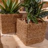 Cesto De Palha Seagrass Quadrado Natural Isaac 32x29cm TS Brasil - 3