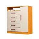 Ver imagem 1 de Cômoda Madri 1 Porta 5 Gavetas em MDF ACP Móveis