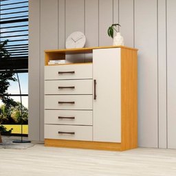 Cômoda Madri 1 Porta 5 Gavetas em MDF ACP Móveis - 2
