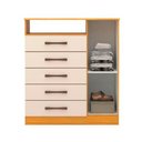 Ver imagem 3 de Cômoda Madri 1 Porta 5 Gavetas em MDF ACP Móveis