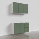 Ver imagem 6 de Cozinha Modulada 2 Peças sem Tampo 1 Aéreo 3 Portas e 1 Balcão Pia Ipanema CabeCasa MadeiraOriginals