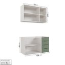 Ver imagem 5 de Cozinha Modulada 2 Peças sem Tampo 1 Aéreo 3 Portas e 1 Balcão Pia Ipanema CabeCasa MadeiraOriginals