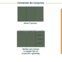 Ver imagem 4 de Cozinha Modulada 2 Peças sem Tampo 1 Aéreo 3 Portas e 1 Balcão Pia Ipanema CabeCasa MadeiraOriginals