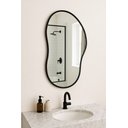 Ver imagem 2 de Espelho Orgânico Cloud 70x50cm Moldura Couro Moderno Premium - Moldura Preto