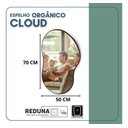 Ver imagem 4 de Espelho Orgânico Cloud 70x50cm Moldura Couro Moderno Premium - Moldura Preto