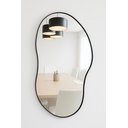 Ver imagem 1 de Espelho Orgânico Cloud 70x50cm Moldura Couro Moderno Premium - Moldura Preto