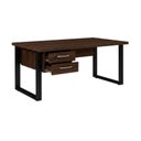 Ver mais imagens de Mesa Escritório Pé Quadro 1,70x0,70m - c/ Gavetas - Marsala/Preto - 25475