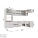 Ver imagem 4 de Cozinha Planejada 7 Peças 3 Aéreos 3 Balcões e Torre Quente Ipanema CabeCasa MadeiraOriginals Branco