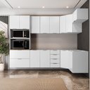 Ver imagem 2 de Cozinha Modulada 7 Peças 3 Aéreos 3 Balcões e Torre Quente Ipanema CabeCasa MadeiraOriginals